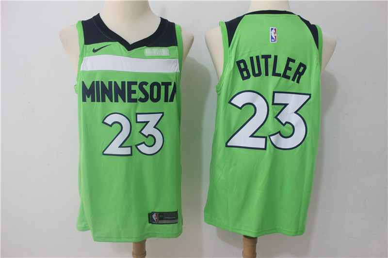 Men Minnesota Timberwolves 23 Butler Green Game Nike NBA Jerseys